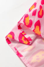 Load image into Gallery viewer, Rose Red Oversized Leopard Print Balloon Sleeve Casual Shirt - Fashion Queen - 12