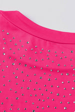 Load image into Gallery viewer, Rose Rhinestone Allover Round Neck Short Sleeve Bodysuit - Fashion Queen - 11