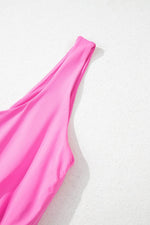 Load image into Gallery viewer, Sachet Pink Plain Sleeveless Loop Drawstring Cinched Waist Romper - Fashion Queen - 11