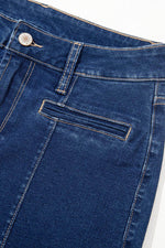 Load image into Gallery viewer, Sail Blue Center Seam Deep Wash Straight Jeans - Fashion Queen - 11