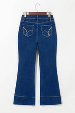 Load image into Gallery viewer, Sail Blue Center Seam Deep Wash Straight Jeans - Fashion Queen - 8