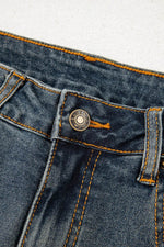 Load image into Gallery viewer, Sail Blue Exposed Stitching Loose Straight High Waist Jeans - Fashion Queen - 11