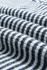 Load image into Gallery viewer, Sail Blue Striped Lantern Sleeve Drop Shoulder Cozy Sweater - Fashion Queen - 10