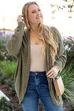 Load image into Gallery viewer, Seagrass Waffle Knit Drop Shoulder Open Front Pocketed Plus Size Cardigan - Fashion Queen - 4