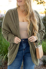 Load image into Gallery viewer, Seagrass Waffle Knit Drop Shoulder Open Front Pocketed Plus Size Cardigan - Fashion Queen - 6