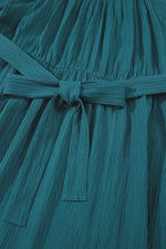 Load image into Gallery viewer, Skobeloff Frilled U Neck Puff Sleeve Belted Ruffle Hem Plus Size Midi Dress - Fashion Queen - 15