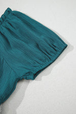 Load image into Gallery viewer, Skobeloff Frilled U Neck Puff Sleeve Belted Ruffle Hem Plus Size Midi Dress - Fashion Queen - 16