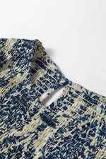 Load image into Gallery viewer, Sky Blue Boho Printed Balloon Sleeve Smocked Peplum Blouse - Fashion Queen - 13