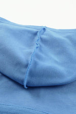 Load image into Gallery viewer, Sky Blue Casual Button Solid Patchwork Trim Hoodie - Fashion Queen - 17