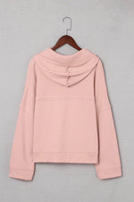 Load image into Gallery viewer, Sky Blue Casual Button Solid Patchwork Trim Hoodie - Fashion Queen - 29