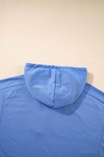 Load image into Gallery viewer, Sky Blue Casual Zipped Short Sleeve Hoodie and Shorts Set - Fashion Queen - 15