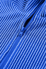 Load image into Gallery viewer, Sky Blue Corded Collared Half Zip Tank Top Two Piece Shorts Set - Fashion Queen - 14