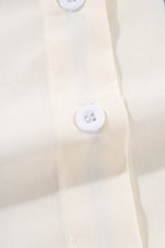 Load image into Gallery viewer, Sky Blue Stripe Drop Shoulder Bubble Sleeve Loose Shirt - Fashion Queen - 18