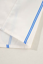 Load image into Gallery viewer, Sky Blue Stripe Drop Shoulder Bubble Sleeve Loose Shirt - Fashion Queen - 19