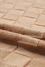 Load image into Gallery viewer, Smoke Gray Lattice Textured Knit Short Sleeve Sweater - Fashion Queen - 9