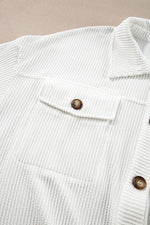 Load image into Gallery viewer, Smoke Gray Solid Corded Drop Shoulder Plus Size Shacket - Fashion Queen - 21