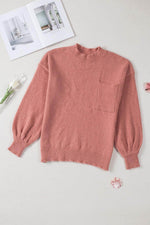 Load image into Gallery viewer, Solid Color Puffy Sleeve Pocketed Sweater - Fashion Queen - 10