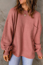 Load image into Gallery viewer, Solid Color Puffy Sleeve Pocketed Sweater - Fashion Queen - 3