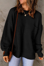Load image into Gallery viewer, Solid Color Puffy Sleeve Pocketed Sweater - Fashion Queen - 6