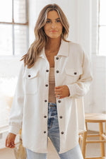 Load image into Gallery viewer, Solid Textured Flap Pocket Buttoned Shacket - Fashion Queen - 4