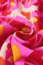 Load image into Gallery viewer, Strawberry Pink Geo Print V-neck Maxi Dress - Fashion Queen - 12