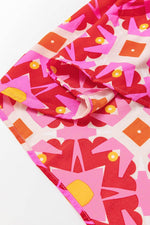 Load image into Gallery viewer, Strawberry Pink Geo Print V-neck Maxi Dress - Fashion Queen - 8