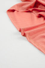 Load image into Gallery viewer, Tomato Red Shirred V Neck Short Flutter Sleeve Textured Blouse - Fashion Queen - 16