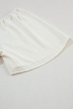 Load image into Gallery viewer, Tomato Red Shirred V Neck Short Flutter Sleeve Textured Blouse - Fashion Queen - 23