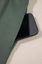 Load image into Gallery viewer, Vineyard Green Buttoned Drawstring Waist Sleeveless Wide Leg Jumpsuit - Fashion Queen - 21