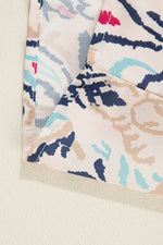 Load image into Gallery viewer, White Abstract Printed Notched V Neck Split Half Sleeve Blouse - Fashion Queen - 8