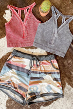 Load image into Gallery viewer, White Aztec Print Drawstring Waist Casual Shorts - Fashion Queen -  5