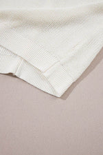 Load image into Gallery viewer, White Central Seam Cowl Neck Sweater Vest - Fashion Queen - 12