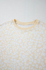 Load image into Gallery viewer, White Cheetah Print Two Piece Loose Fit Cozy Loungewear - Fashion Queen - 12