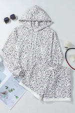 Load image into Gallery viewer, White Classic Leopard Hoodie and Shorts Set - Fashion Queen - 3