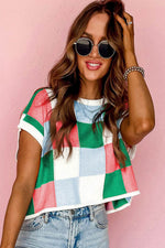 Load image into Gallery viewer, White Color Block Cap Sleeve Sweater - Fashion Queen - 6