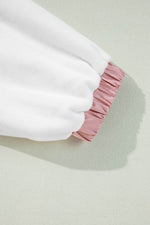 Load image into Gallery viewer, White Colorblock Patchwork Half Zip Oversized Sherpa Hoodie - Fashion Queen - 18