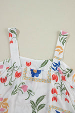 Load image into Gallery viewer, White Colorful Printed Square Neck Tank and Wide Leg Pants Set - Fashion Queen - 15