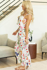 Load image into Gallery viewer, White Colorful Printed Square Neck Tank and Wide Leg Pants Set - Fashion Queen - 2