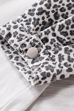 Load image into Gallery viewer, White Contrast Leopard Denim Jacket - Fashion Queen - 18
