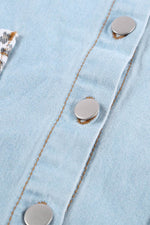 Load image into Gallery viewer, White Contrast Leopard Denim Jacket - Fashion Queen - 28