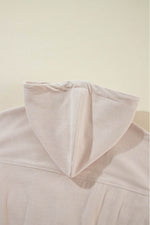 Load image into Gallery viewer, White Corduroy Drawstring Hooded Pocket Zip Up Jacket - Fashion Queen - 11