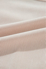 Load image into Gallery viewer, White Corduroy Drawstring Hooded Pocket Zip Up Jacket - Fashion Queen - 16