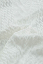 Load image into Gallery viewer, White Cowl Neck Textured Sweatshirt - Fashion Queen - 14