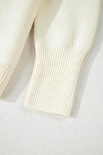 Load image into Gallery viewer, White Drawstring Hooded Button Up Drop Shoulder Sweater Cardigan - Fashion Queen - 16