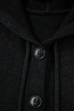 Load image into Gallery viewer, White Drawstring Hooded Button Up Drop Shoulder Sweater Cardigan - Fashion Queen - 26