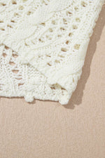 Load image into Gallery viewer, White Fashion Open Knit Hooded Beach Cover Up - Fashion Queen - 21