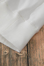 Load image into Gallery viewer, White Fleece Lined Kangaroo Pocket Drawstring Chunky Hoodie - Fashion Queen - 25