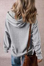 Load image into Gallery viewer, White Fleece Lined Kangaroo Pocket Drawstring Chunky Hoodie - Fashion Queen - 5