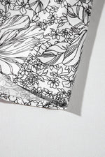 Load image into Gallery viewer, White Floral Print Pipping Trim Flutter Sleeve Mini Dress - Fashion Queen - 20