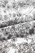 Load image into Gallery viewer, White Floral Print Pipping Trim Flutter Sleeve Mini Dress - Fashion Queen - 21